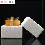 喜嘉力  透明六角蜂蜜瓶玻璃瓶果酱瓶燕窝瓶储物罐头瓶 11个【泡沫盒包装】 380ml