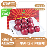 京鲜生天水精品花牛苹果 9枚礼盒 单果260g+ 新鲜水果源头直发