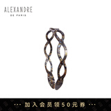 亚历山大（ALEXANDRE DE PARIS）欧美风波浪发箍经典百搭头箍发饰女中秋节礼物  O古铜色