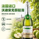 沃迪安（VAL DE RANCE）法国进口无醇起泡酒果汁无酒精0度气泡酒喷射女士晚安酒整箱礼盒 青苹果口味750ml*1