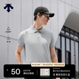 迪桑特（DESCENTE）TRAINING男士TOYOBO吸湿速干防晒UPF50+短袖POLO衫夏季新款 LG-浅灰色 4XL (195/112A)