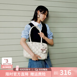 欧时纳（JUST STAR）徐璐同款吐司包包女包2026新款包包轻奢波士顿单肩托特包生日礼物 奶油白大号+赠挂饰 【可放A4、13寸电脑】 时尚高端品牌生日礼物送女友老婆