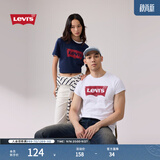 Levi's李维斯情侣美式宽松印花时尚简约舒适潮流纯棉圆领短袖T恤 白色 002A0-0000 S