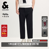 杰克·琼斯（JACK&JONES）男装26年秋季九分裤男士休闲裤垂感商务直筒裤子男薄款高级感 E40黑色 略宽松，卡码拍小 34 180