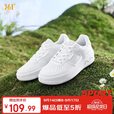 361°运动女鞋秋季透气复古厚底增高耐磨小白鞋休闲板鞋682426611-1