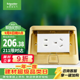 施耐德 五孔地插 带阻尼弹出式地面 地板插座铜质 (不含底盒)E226C10U