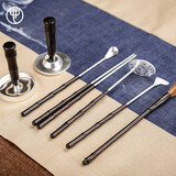 迦印堂 迦印堂 黑檀铜镀银七件套 香道入门套装 香道香具用品香篆套装