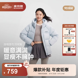 波司登（BOSIDENG）26年秋冬新款羽绒服90绒情侣连帽休闲百搭保暖外套B260245112XS 水雾蓝5980 S 160/84A 体重约110-125斤