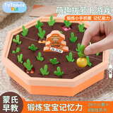 TaTanice拔萝卜玩具蒙氏早教教具宝宝手指精细动作农场积木儿童生日礼物
