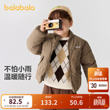 巴拉巴拉童装儿童棉服男童女童外套冬装棉衣绣花宝宝衣服 咖啡A51212 90