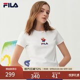 斐乐（FILA） 女装官方女士短袖T恤夏季休闲运动内搭t恤百搭短T上衣 标准白-F51W328152FWT S （160/80A/S）