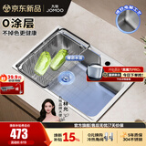 九牧（JOMOO）304不锈钢厨房大单槽水槽套餐厨房洗水洗菜盆单槽 68*45【0涂层不锈钢】不含龙头 （SUS304不锈钢大单槽）