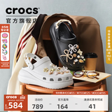 CROCS卡骆驰檀健次同款经典泡芙洞洞鞋轻便舒适男女同款花园鞋|207521 黑色-001(含智必星) 37 /38(230mm)