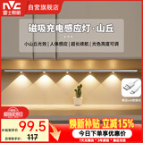 雷士（NVC）波纹猫眼感应灯带自粘橱柜灯磁吸入户玄关充电LED氛围灯银色80cm