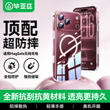 毕亚兹【自带AI拍照按键】适用 苹果18pro手机壳 iPhone17Pro保护套 无线充电 全包清爽透明防摔磁吸硬壳