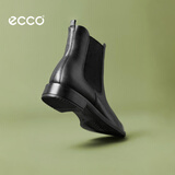 爱步（ECCO）靴子女 时尚潮流百搭冬季切尔西女靴牛皮粗跟短靴女 型塑266503 黑色26650301001 （批次随机发货） 37