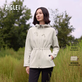 AIGLE艾高全拉链抓绒衣POLARTEC户外保暖锁温连帽女 暗貂杏色 BE653 建议拍小 40 (170/92A)