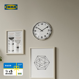 宜家（IKEA）PUGG普格挂钟客厅时钟简约现代客厅大气简约网红钟表 不锈钢挂钟32cm