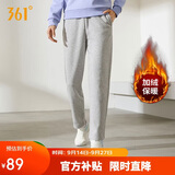 361°运动裤子女秋冬季跑步宽松加绒休闲裤直筒长裤卫裤662444701D
