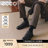 爱步（ECCO）正装鞋 增高牛皮休闲皮鞋男 雅仕男鞋系列207124 黑色44