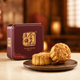 金九月饼果仁脆皮叉烧100g月饼单饼铁盒装中秋节礼品送礼企业团购