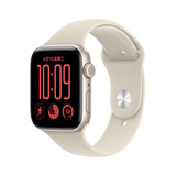 Apple/苹果 Watch SE 3（2026）智能手表蜂窝版44毫米星光色铝金属表壳沙砾色运动型表带S/M MJLM4CH/B