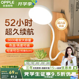 欧普照明（OPPLE）台灯护眼灯书桌学生充电应急宿舍寝室夹子灯卧室用led床头灯 【国A级护眼】【3600毫安】白色
