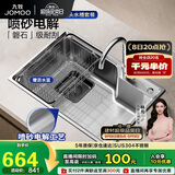 九牧（JOMOO）不锈钢拉丝水槽大容量洗菜盆洗碗池滤渣大单槽含龙头68*45 02394