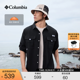 Columbia哥伦比亚户外男女钓鱼系列UPF50防晒防紫外线衬衫FJ7048 009 黑色 男女同款 2XL (190/104A)