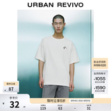 UR2026夏季新款男装休闲百搭小狗刺绣圆领棉质T恤UUY460023+ 本白 L