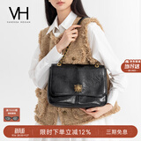 VANESSA HOGAN VH女包复古邮差包油蜡牛皮单肩包通勤斜挎大容量托特包生日礼物
