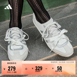 adidas「冰淇淋T头鞋」VS JOG 2.0薄底运动鞋男女阿迪达斯轻运动 亮白/金属银/浅灰   36.5