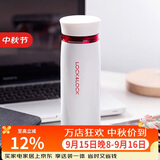 乐扣乐扣（LOCK&LOCK）不锈钢保温杯情侣学生水杯菲特旋转盖轻量杯450ml白红 LHC4131WR