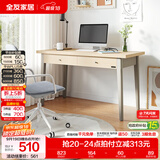 全友家居北欧办公电脑桌书架书桌书柜一体化组合家用卧室学习写字桌子 单书桌（无椅子）