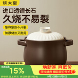 炊大皇陶瓷煲6L砂锅煲汤熬药煮粥焖饭炖锅 养生汤锅大肚煲明火使用