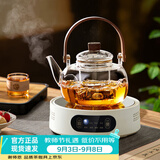 忆壶茶（YIHUTEA）煮茶壶电陶炉煮茶器烧水壶泡茶炉养生壶套装泡茶壶加厚功夫茶具 1500w白色电陶炉+煮茶壶1.3L