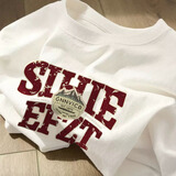 娇茹妮 100%纯棉情侣t恤男女宽松学生个性半袖ins潮流短袖百搭高街上衣 白色（260克100%纯棉重磅） L（100—125斤）