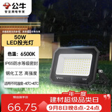 公牛（BULL）LED投光灯户外庭院工厂园林灯露营灯 IP65防水等级50W-6500K白光