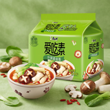 康师傅方便面 爱吃素 什锦蘑菇面100g*5袋 泡面袋装速食 不含五辛素食