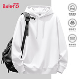 班尼路（Baleno）连帽卫衣男春秋季潮流ins简约大码带帽上衣男生宽松慵懒纯色帽衫