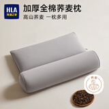 海澜之家（HLA）A类7A抗菌纯棉荞麦枕三角牵引组合枕头护颈椎枕荞麦皮灰色一只装