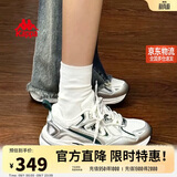 卡帕（Kappa）官方羽翼背靠背老爹鞋女夏季透气增高休闲运动鞋子女 鹭羽白 38