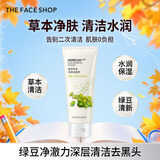 菲诗小铺（THE FACE SHOP）草本芦荟洗面奶170g清洁补水大容量洗脸七夕情人节礼物送女友 绿豆170g-收缩毛孔