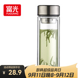富光双层玻璃杯大容量带茶隔水杯高硼硅泡茶杯子商务男士办公杯