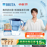 碧然德（BRITA） 过滤净水器 家用滤水壶 净水壶 海洋系列 3.5L蓝色 一壶6芯装 环保加固包装