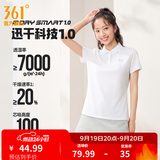 361°polo衫男2026年夏季新款休闲透气短袖情侣运动翻领t恤女父亲节 【女款】本白 L