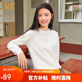 361°卫衣女秋冬季加绒外套运动休闲圆领长袖套头衫上衣662344801D-1