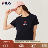 斐乐（FILA） 女装官方女士短袖T恤夏季休闲运动内搭t恤百搭短T上衣 传奇蓝-F51W328152FNV S （160/80A/S）