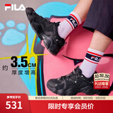 斐乐猫爪4丨FILA老爹鞋夏季女鞋男鞋黑色鞋子运动鞋休闲鞋厚底增高鞋 【女款】黑-BK 37.5