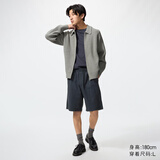 优衣库水洗全棉舒适短裤男女装/休闲短裤26春夏新款481571 474129 481571/09黑色 XS